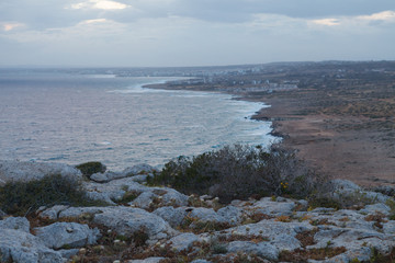 Cape Greko national park view. Cyprus, spring time.