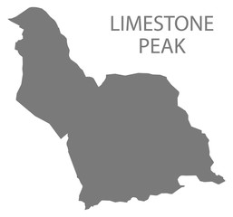 Limestone Peak grey ward map of High Peak district in East Midlands England UK