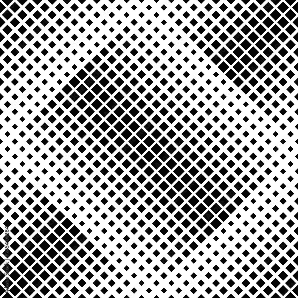 Poster geometrical square pattern background - abstract black and white vector design from diagonal squares