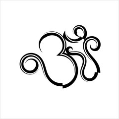 Aum (Om) The Holy Motif Calligraphic Style
