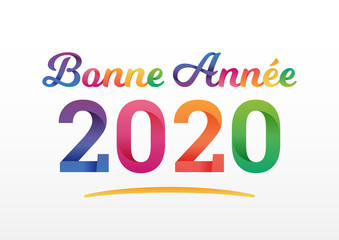 Bonne Année 2020, carte de voeux.