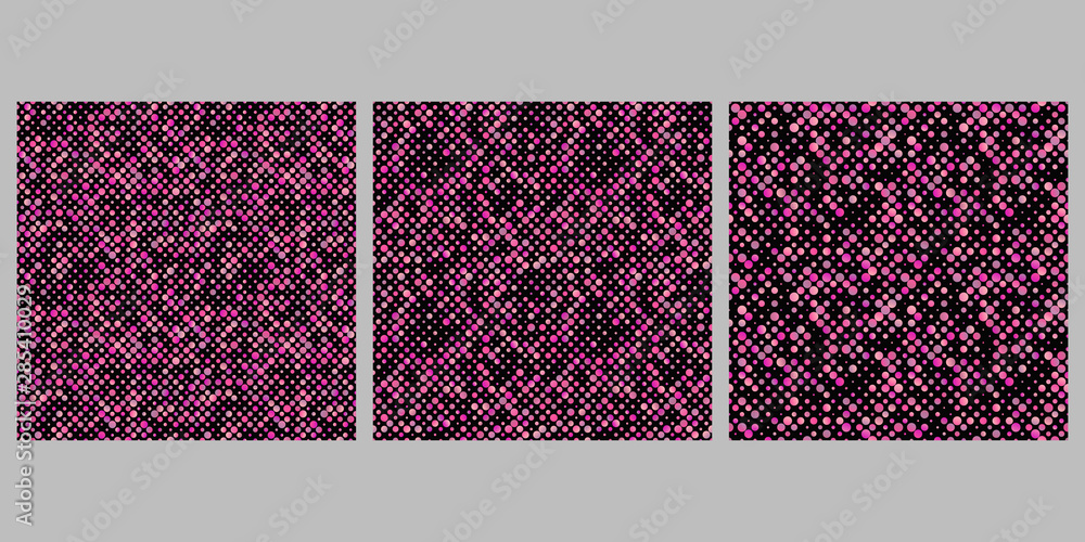 Poster Seamless geometrical gradient dot pattern background collection - abstract vector graphic designs