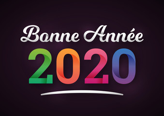 Bonne Ann&eacute;e 2020, carte de voeux.