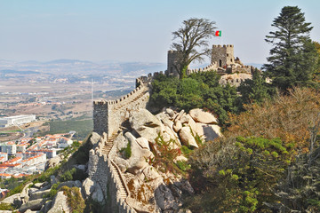 The beautiful moorish fortress in Portugal