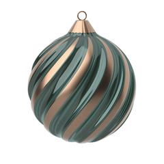3D rendering Christmas ball isolated on a white background.