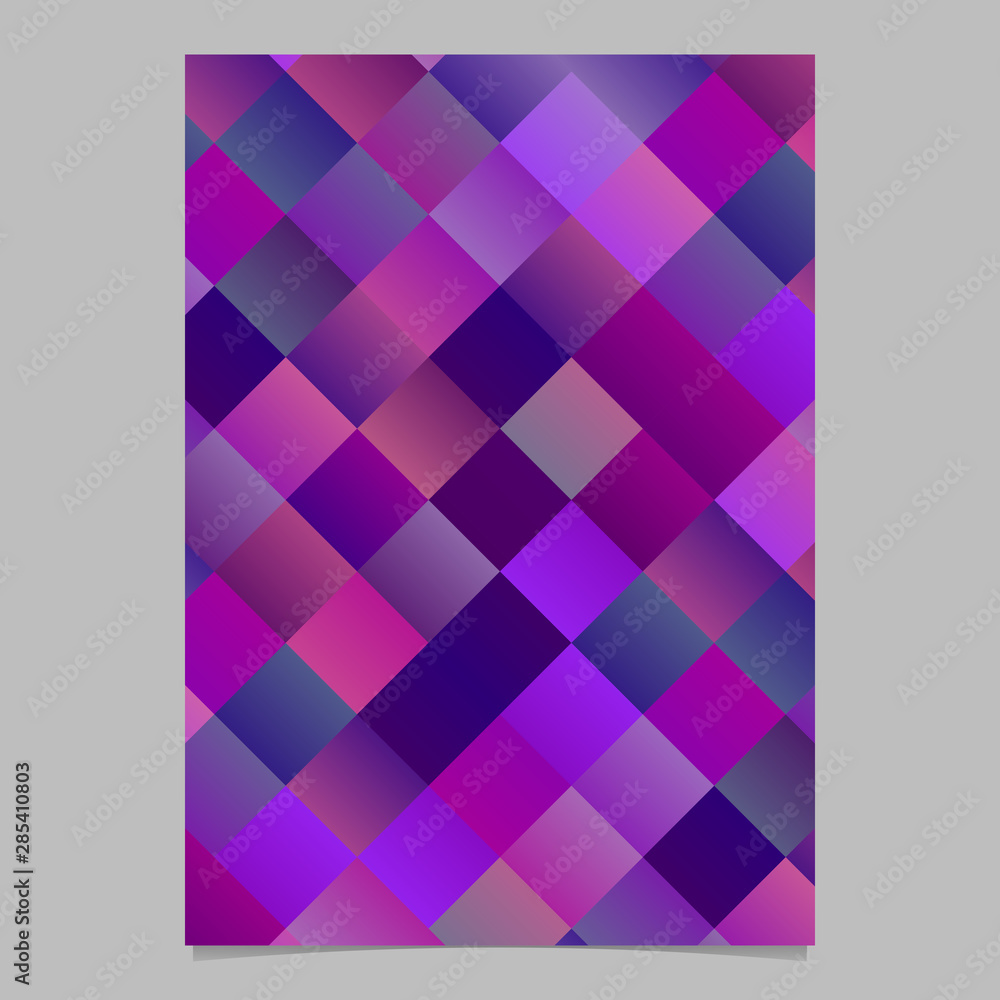Poster trendy diagonal square pattern poster background template - abstract vector page graphic design