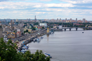panorama city view in Kiev, Ukraine