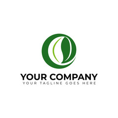 Leaf logo template, leaf vector icon