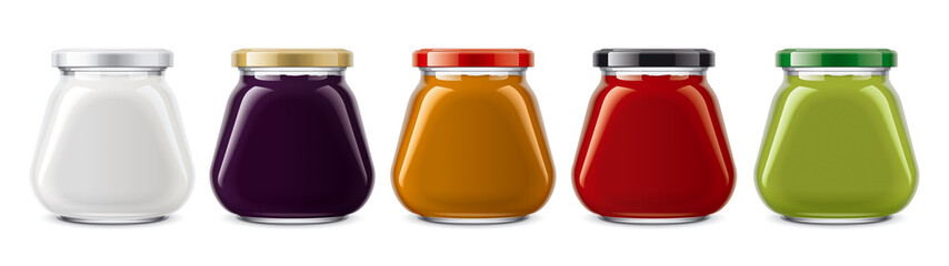 Set of Glass Jar Mockup