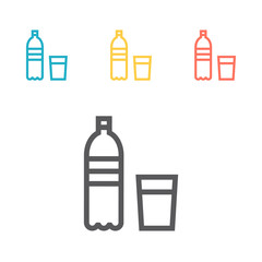 Plastic bottle icon. Vector sign for web graphics