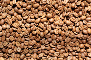 roasted coffee beans background 