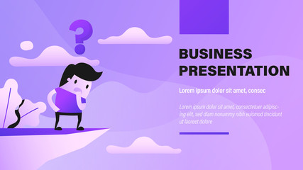Business Crisis. Presentation Background with Concept Illustration.