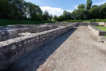 The ruins of Gorsium-Herculia, village of the Roman Empire in Tac, Hungary.