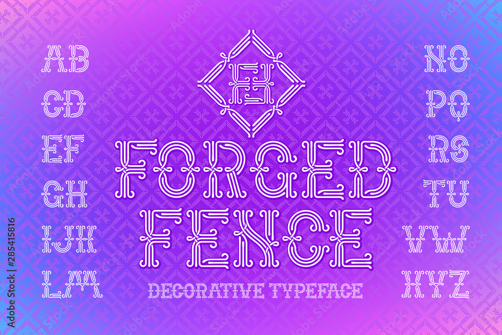 Poster decorative typeface named 
