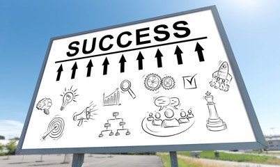 Fototapeta premium Success concept on a billboard