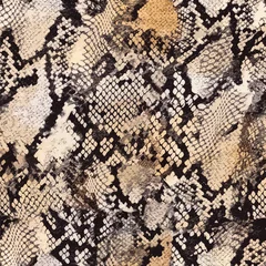 Behang Dierenhuid naadloze structuurpatroon van slangenleer