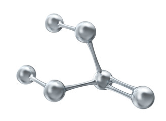 Molecule on a white background. 3d illustration