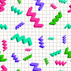 Seamless pattern in memphis style