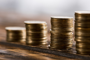Stacks of coins