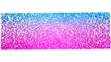3d rendering of low poly background with 3d objects and modern gradient colors blue red violet.
