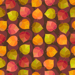 Fototapeta na wymiar Autumn leaves pattern