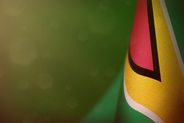 Guyana flag for honour of veterans day or memorial day. Glory to the Guyana heroes of war concept...