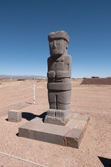 Obraz premium Ponce Monolith in Tiwanaku (Tiahuanaco), Bolivia