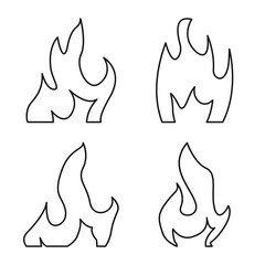 Vector design of blaze and campfire logo. Collection of blaze and danger stock vector illustration.