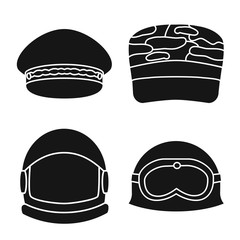 Fototapeta premium Vector illustration of traditional and armed icon. Set of traditional and officer vector icon for stock.