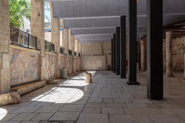 Ruins of roman street called cardo in Jerusalem