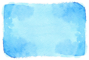 Abstract sky blue painted watercolor texture