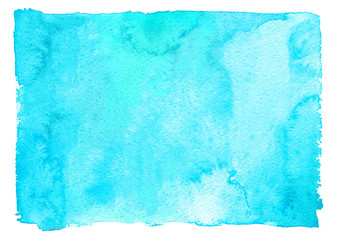 Abstract sky blue painted watercolor texture