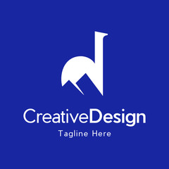 letter d mountain logo vector, modern letter d mountain logo design and easy to remember	