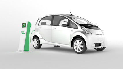 Automobile elettrica ecologica o ibrida in carica