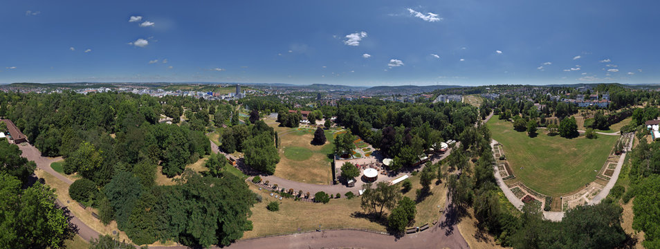 Stuttgart Killesberg, Panoramabild vom Killesbergturm