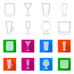 Isolated object of form and celebration icon. Set of form and volume stock symbol for web.