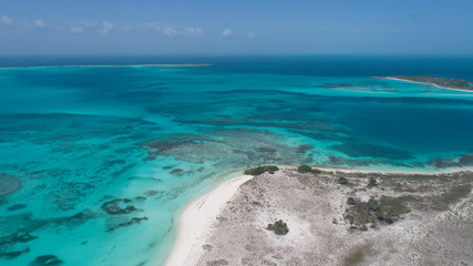 Fototapeta na wymiar Aerial View,Caribbean Sea,cayo de agua Venezuela Waterscape