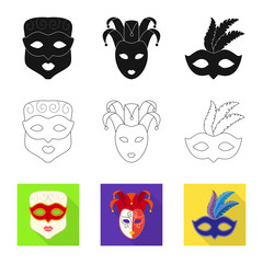 Obraz premium Isolated object of luxury and celebration icon. Set of luxury and hide stock symbol for web.
