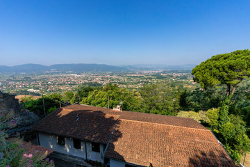 Fototapeta na wymiar Panoramic view from Castelnuovo Magra, Liguria