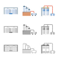 Obraz premium Vector design of production and structure icon. Collection of production and technology stock symbol for web.