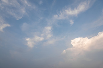 Sunny blue sky with lots of beautiful clouds