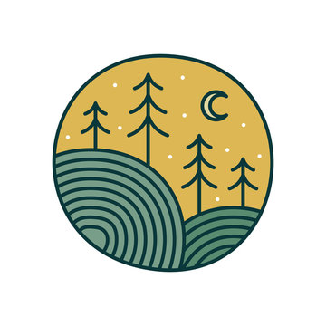 recommend clip art: Mono Line Lanscape
