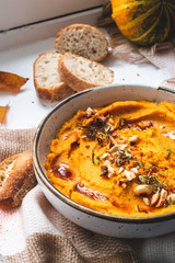 Houmous épicé de Courge Butternut, Plat Végétarien