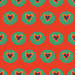 seamless pattern with hearts vector