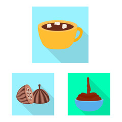 Vector design of treat and product sign. Collection of treat and yummy stock symbol for web.
