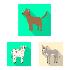 Vector illustration of breeding and kitchen logo. Collection of breeding and organic stock symbol for web.