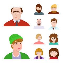 Vector illustration of avatar and people logo. Collection of avatar and fashion stock symbol for web.