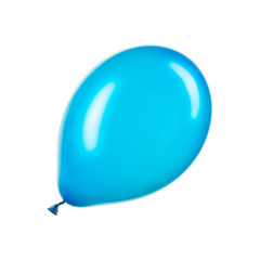 Single blue helium balloon, element of decorations