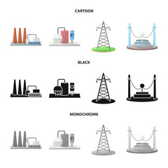Isolated object of source and environment sign. Set of source and bio vector icon for stock.