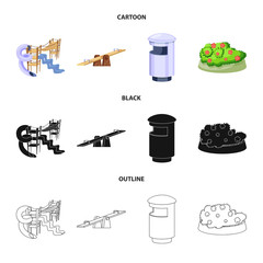 Vector illustration of urban and street symbol. Set of urban and relaxation vector icon for stock.